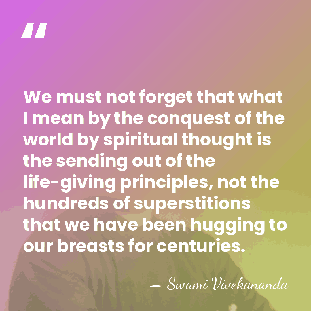 We must not forget that what I mean by the conquest of&hellip; - Swami Vivekananda