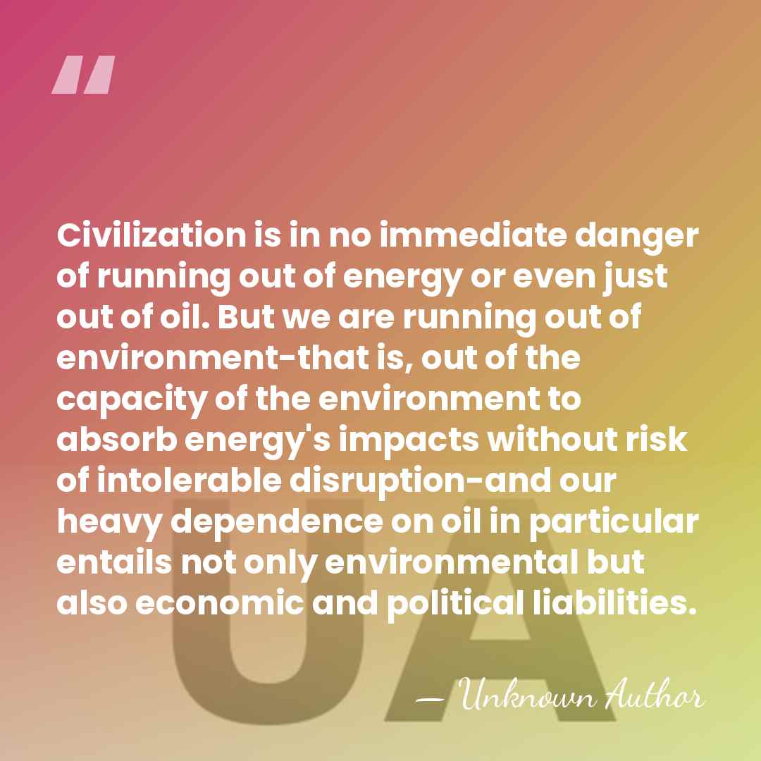 Civilization is in no immediate danger of running out of energy or&hellip; - Vijay V. Vaitheeswaran