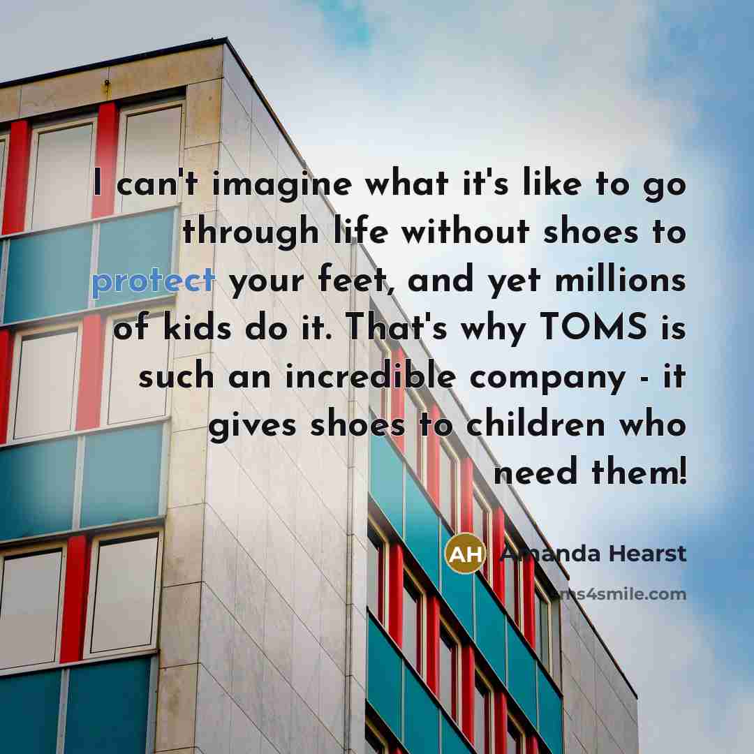 “I can't imagine what it's like to go through life…” quote by Amanda Hearst