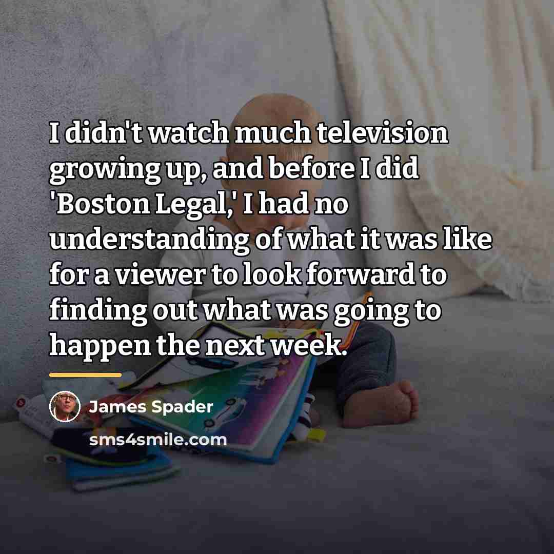 “I didn't watch much television growing up, and before I…” quote by James Spader