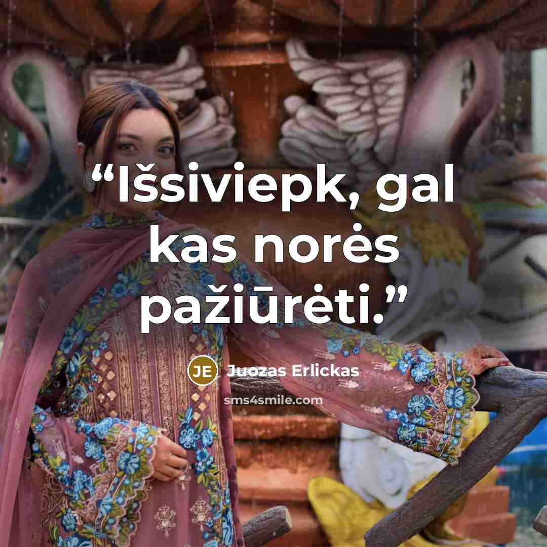 “Išsiviepk, gal kas norės pažiūrėti.” quote by Juozas Erlickas