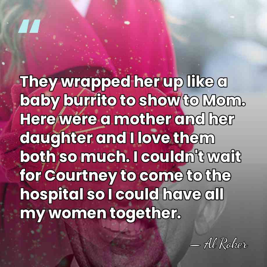 They wrapped her up like a baby burrito to show to Mom.&hellip; - Al Roker