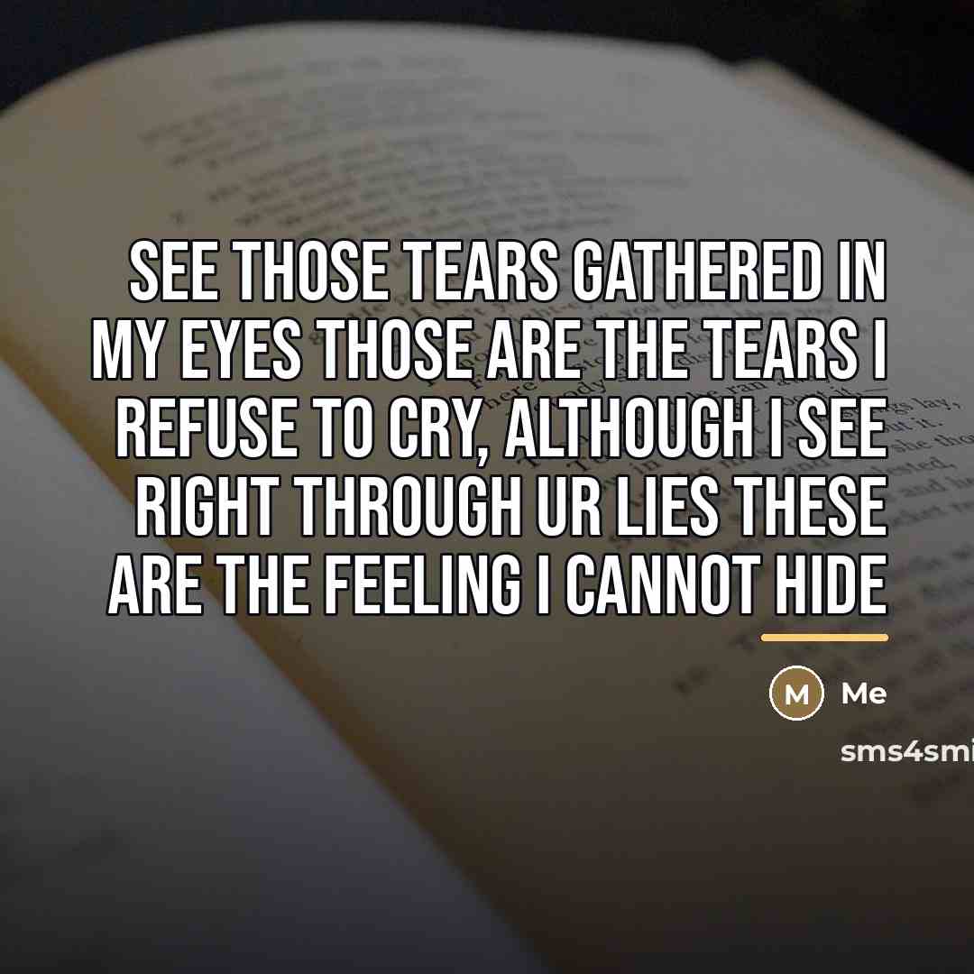 “See those tears gathered in my eyes those are the…” quote by Me