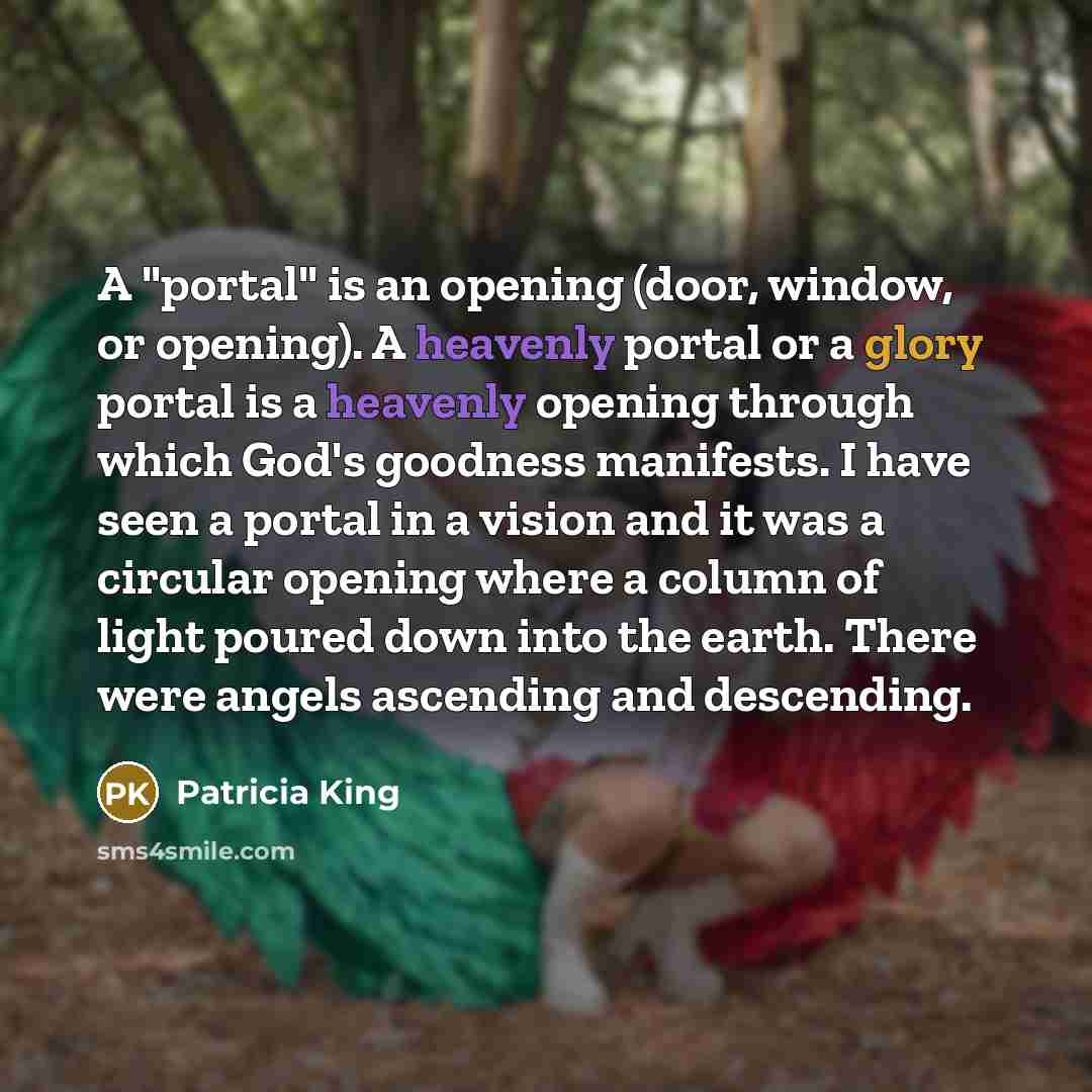 “A "portal" is an opening (door, window, or opening). A…” quote by Patricia King