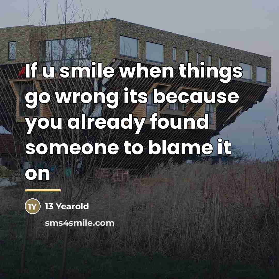 “If u smile when things go wrong its because you…” quote by 13 Yearold