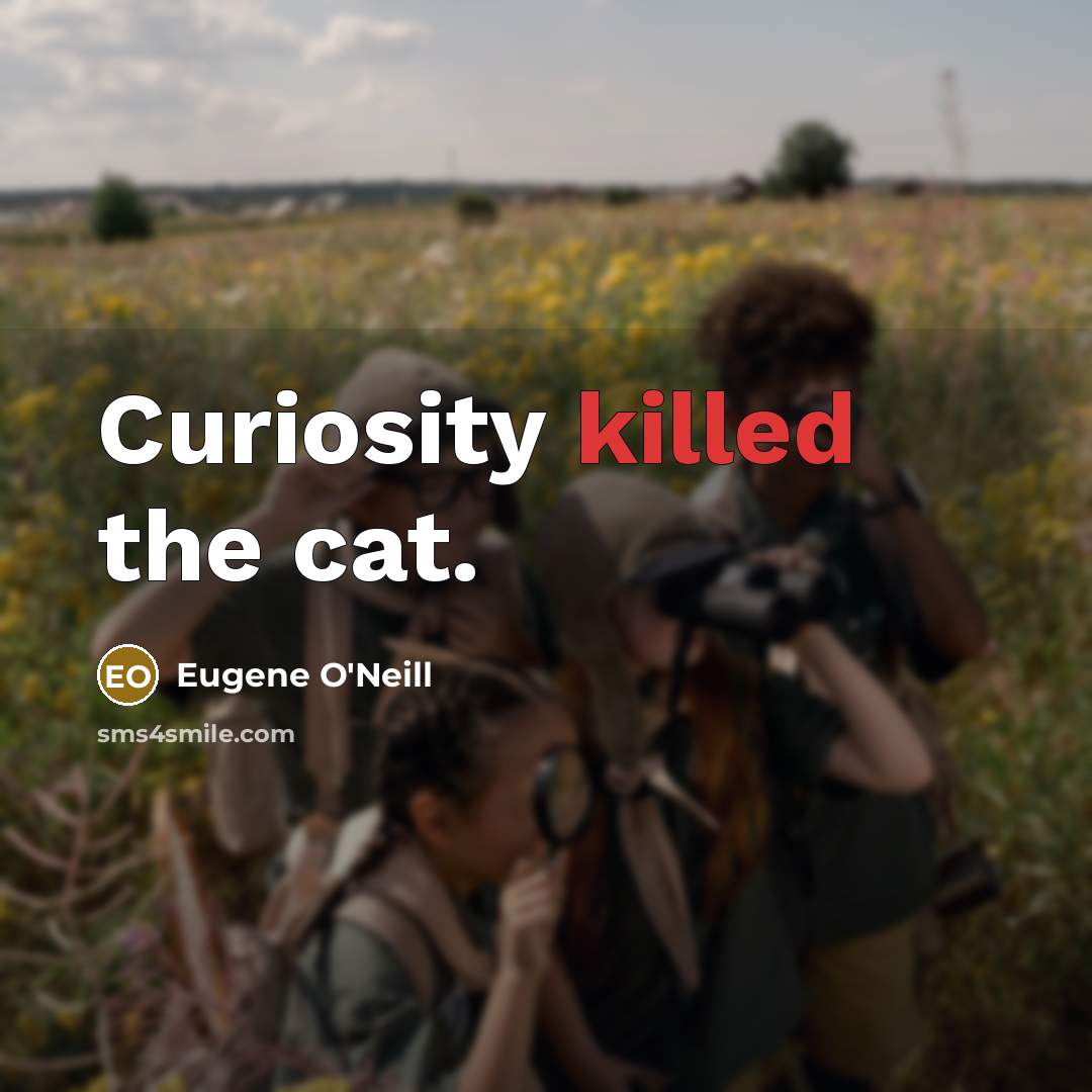 “Curiosity killed the cat.…” quote by Eugene O'Neill