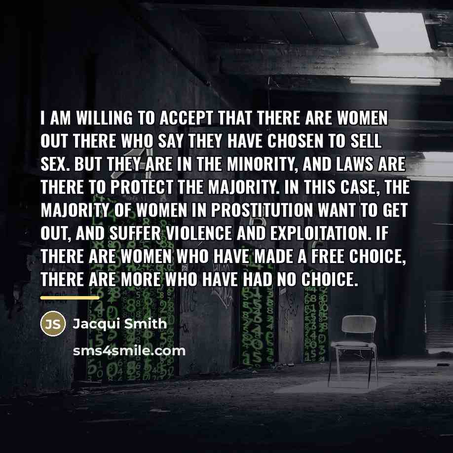 “I am willing to accept that there are women out…” quote by Jacqui Smith