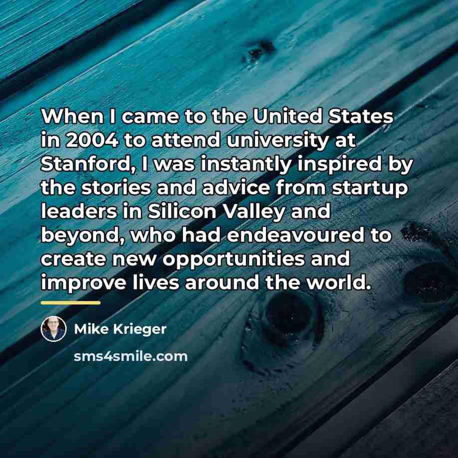 “When I came to the United States in 2004 to…” quote by Mike Krieger