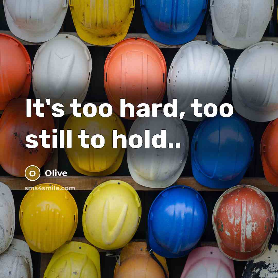“It's too hard, too still to hold..” quote by Olive