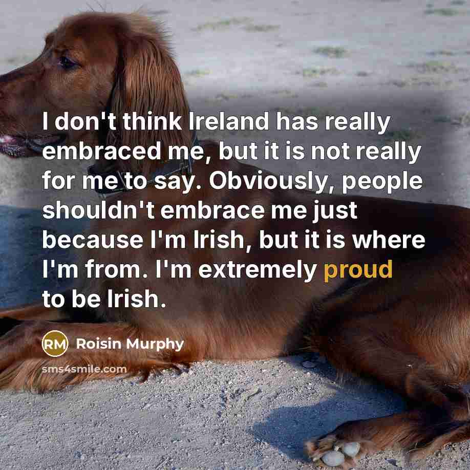 “I don't think Ireland has really embraced me, but it…” quote by Roisin Murphy