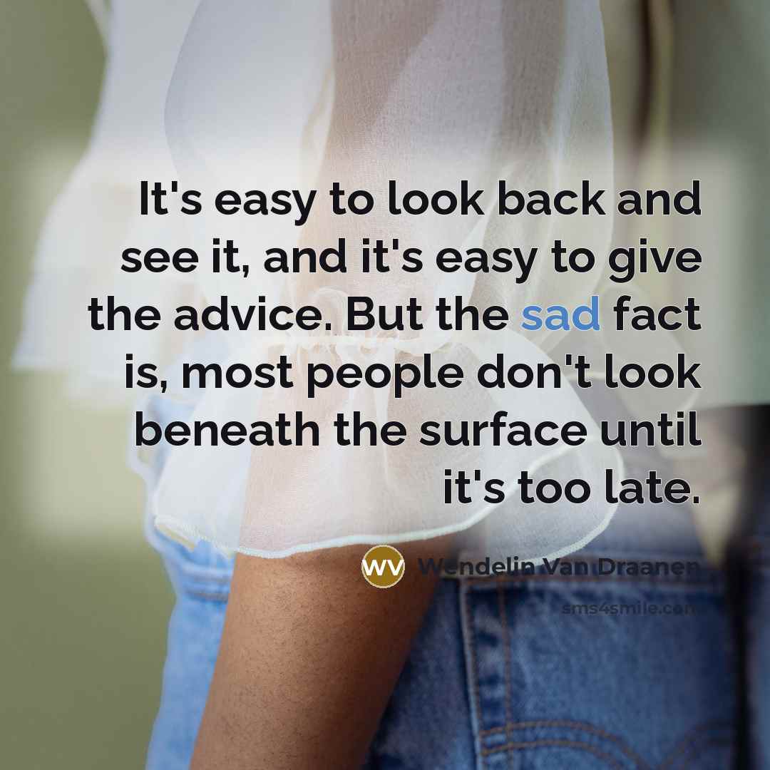 “It's easy to look back and see it, and it's…” quote by Wendelin Van Draanen