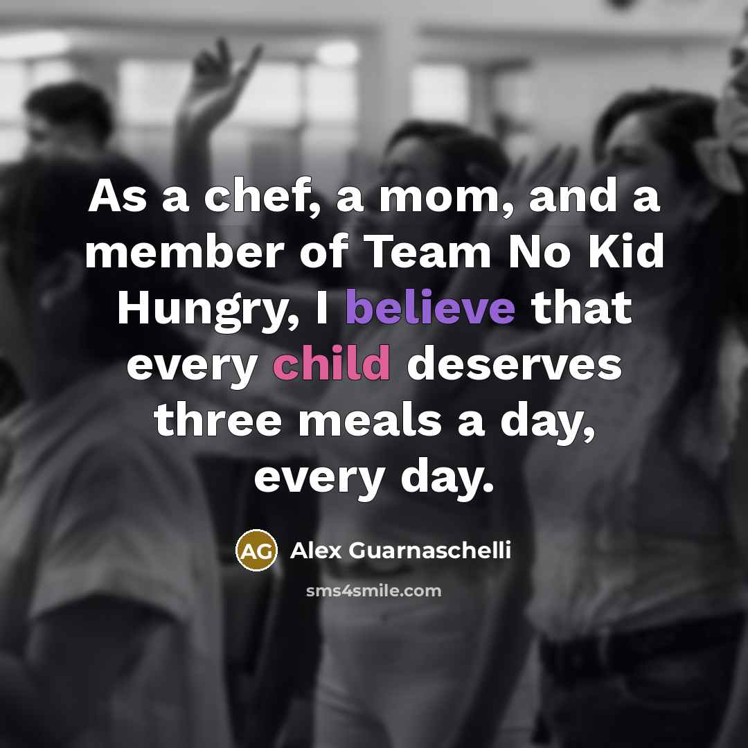 “As a chef, a mom, and a member of Team…” quote by Alex Guarnaschelli