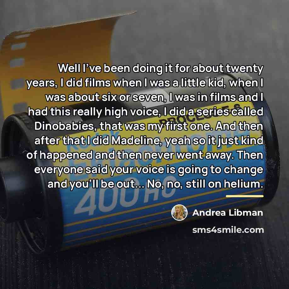“Well I’ve been doing it for about twenty years, I…” quote by Andrea Libman