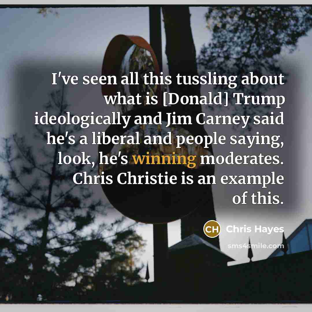 “I`ve seen all this tussling about what is [Donald] Trump…” quote by Chris Hayes