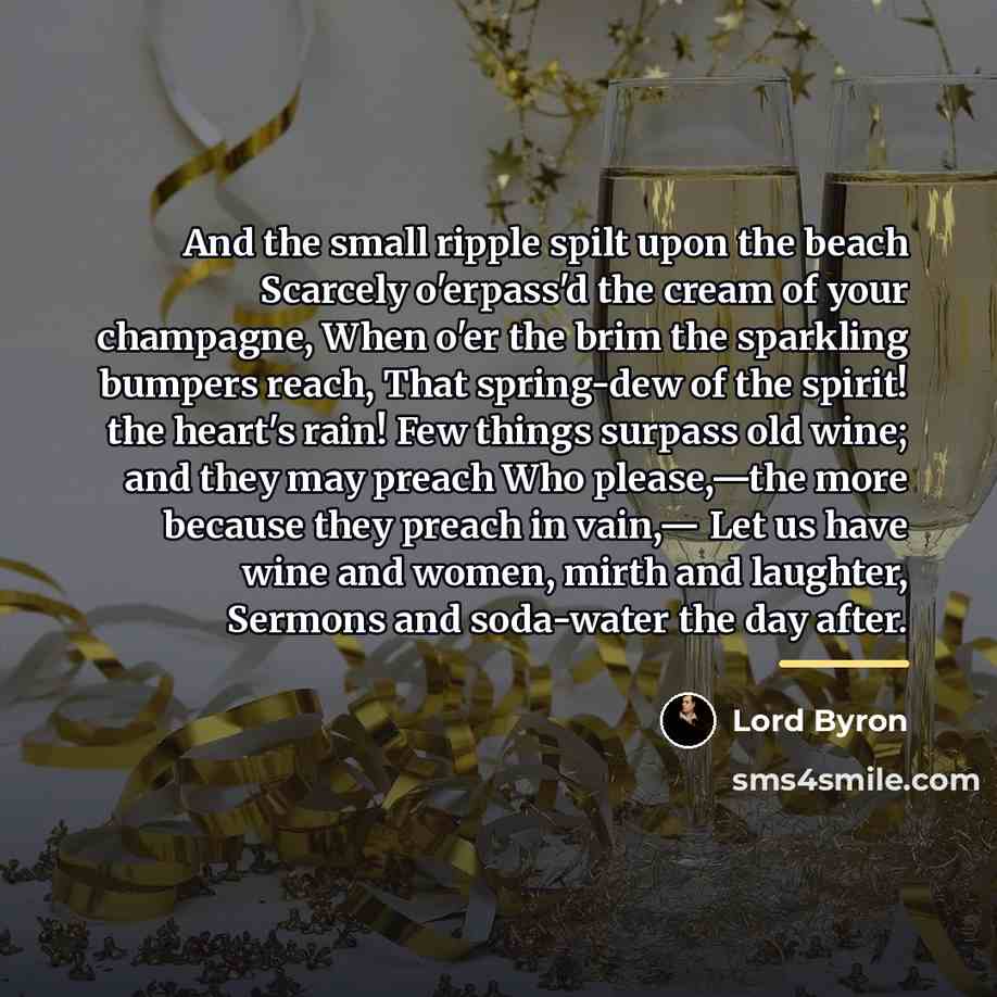 “And the small ripple spilt upon the beach Scarcely o'erpass'd…” quote by Lord Byron
