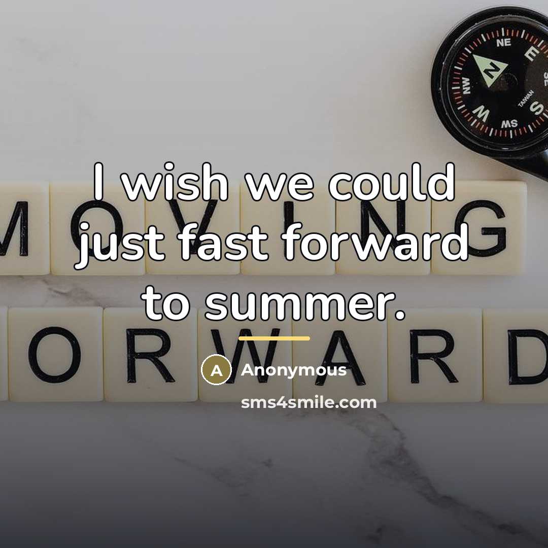 “I wish we could just fast forward to summer.…” quote by Anonymous