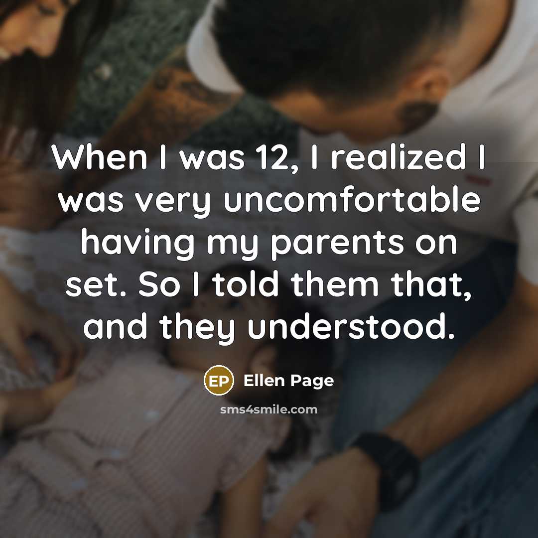 “When I was 12, I realized I was very uncomfortable…” quote by Ellen Page