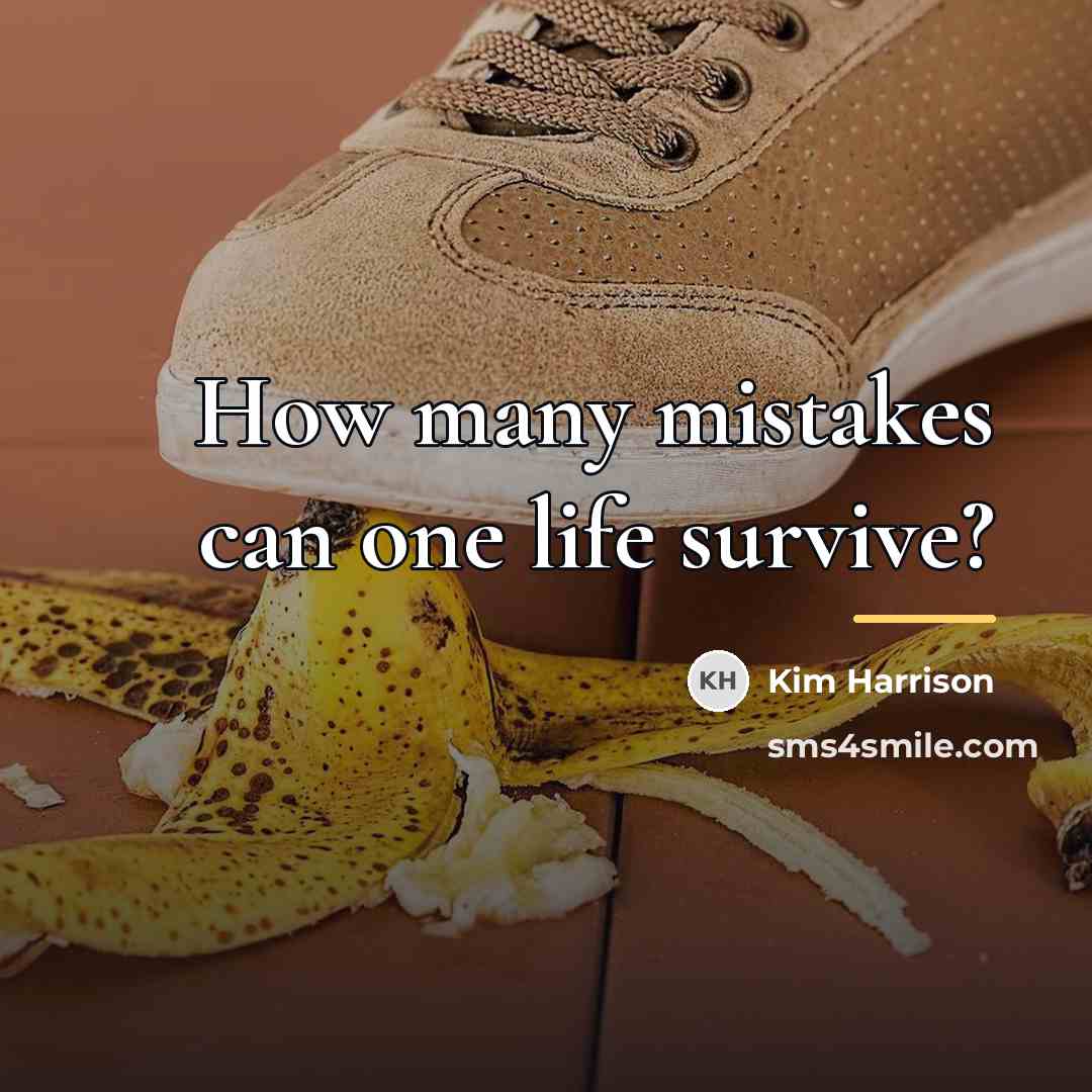 “How many mistakes can one life survive?…” quote by Kim Harrison