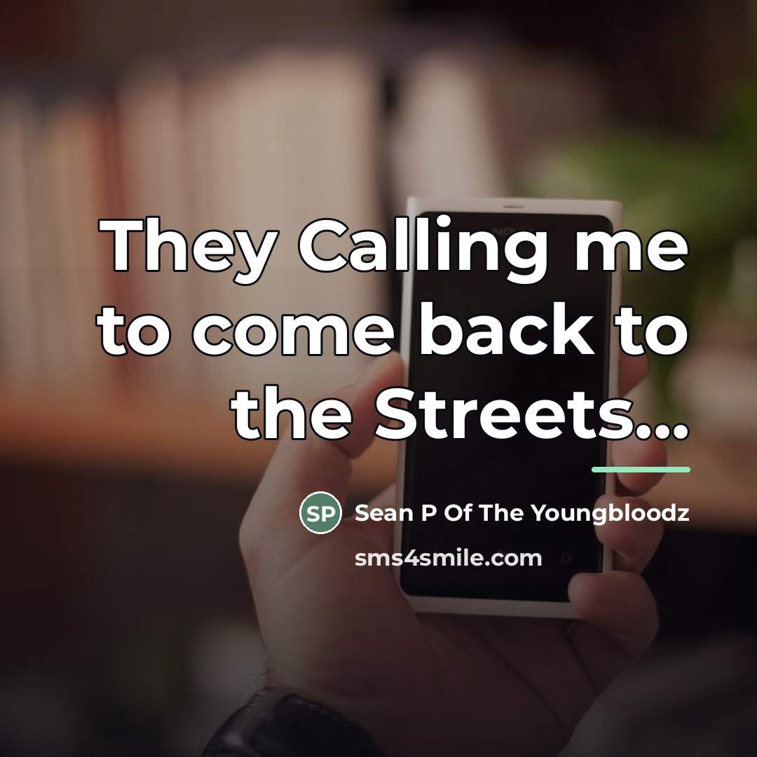 “They Calling me to come back to the Streets...…” quote by Anonymous