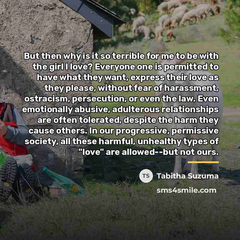 “But then why is it so terrible for me to…” quote by Tabitha Suzuma