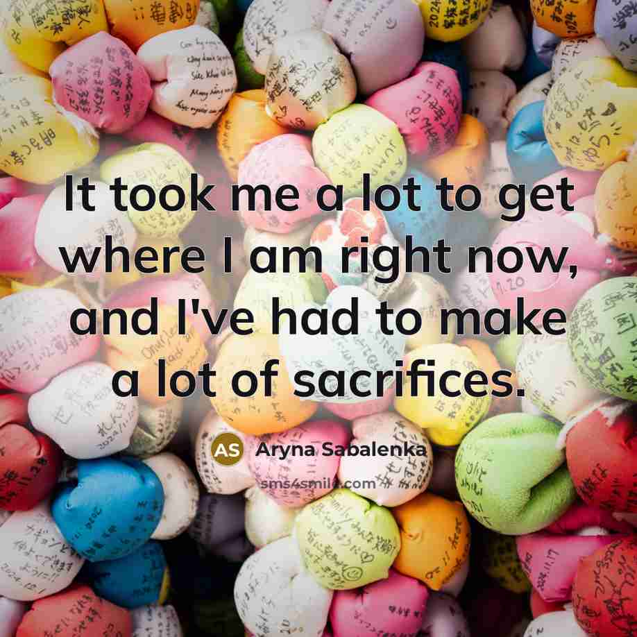 “It took me a lot to get where I am…” quote by Aryna Sabalenka