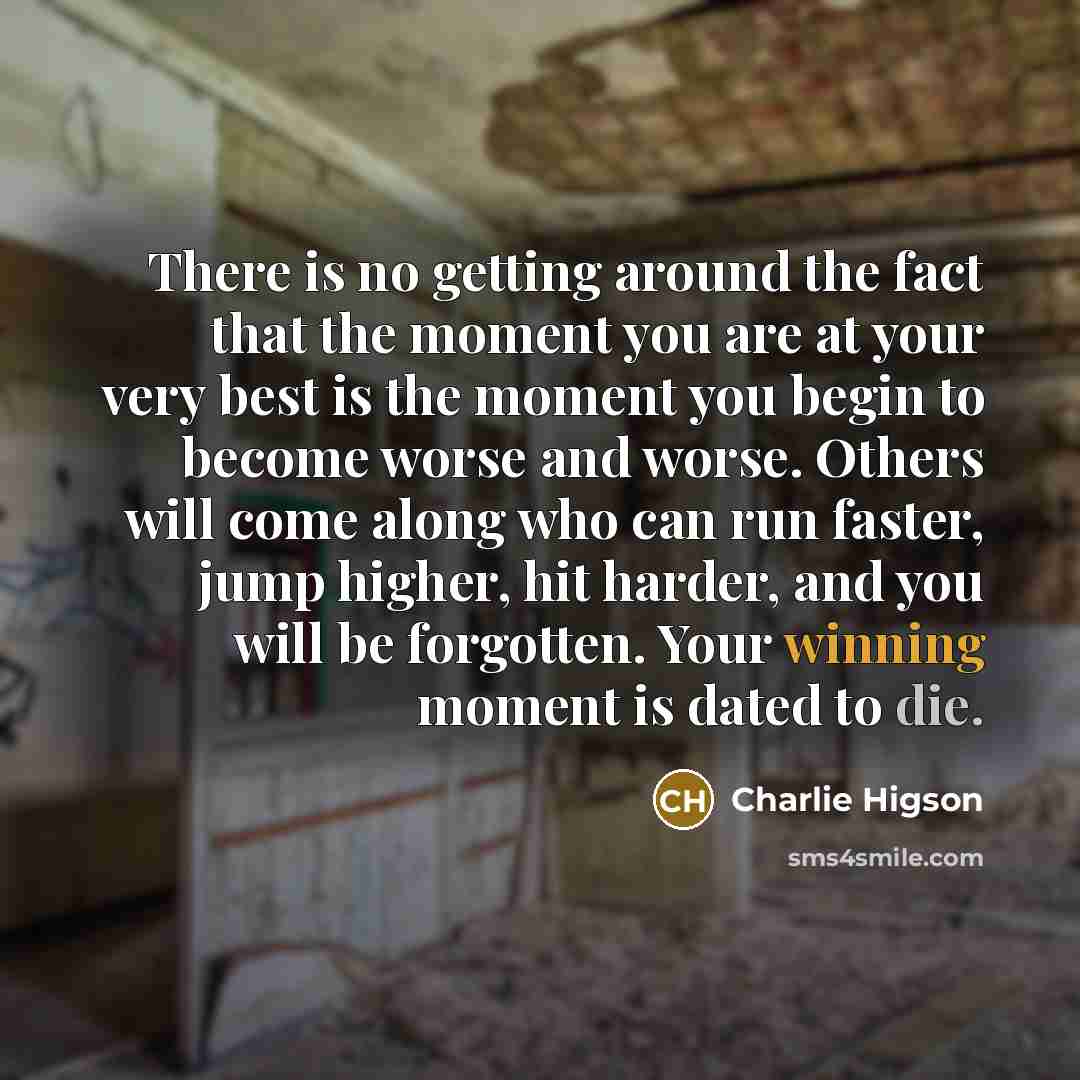 “There is no getting around the fact that the moment…” quote by Charlie Higson