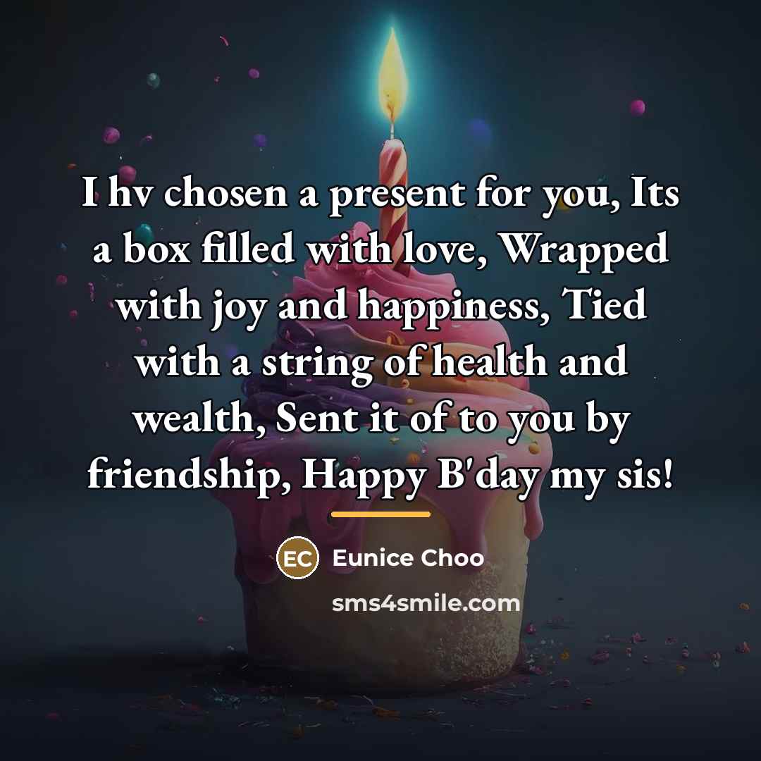 “I hv chosen a present for you, Its a box…” quote by Eunice Choo