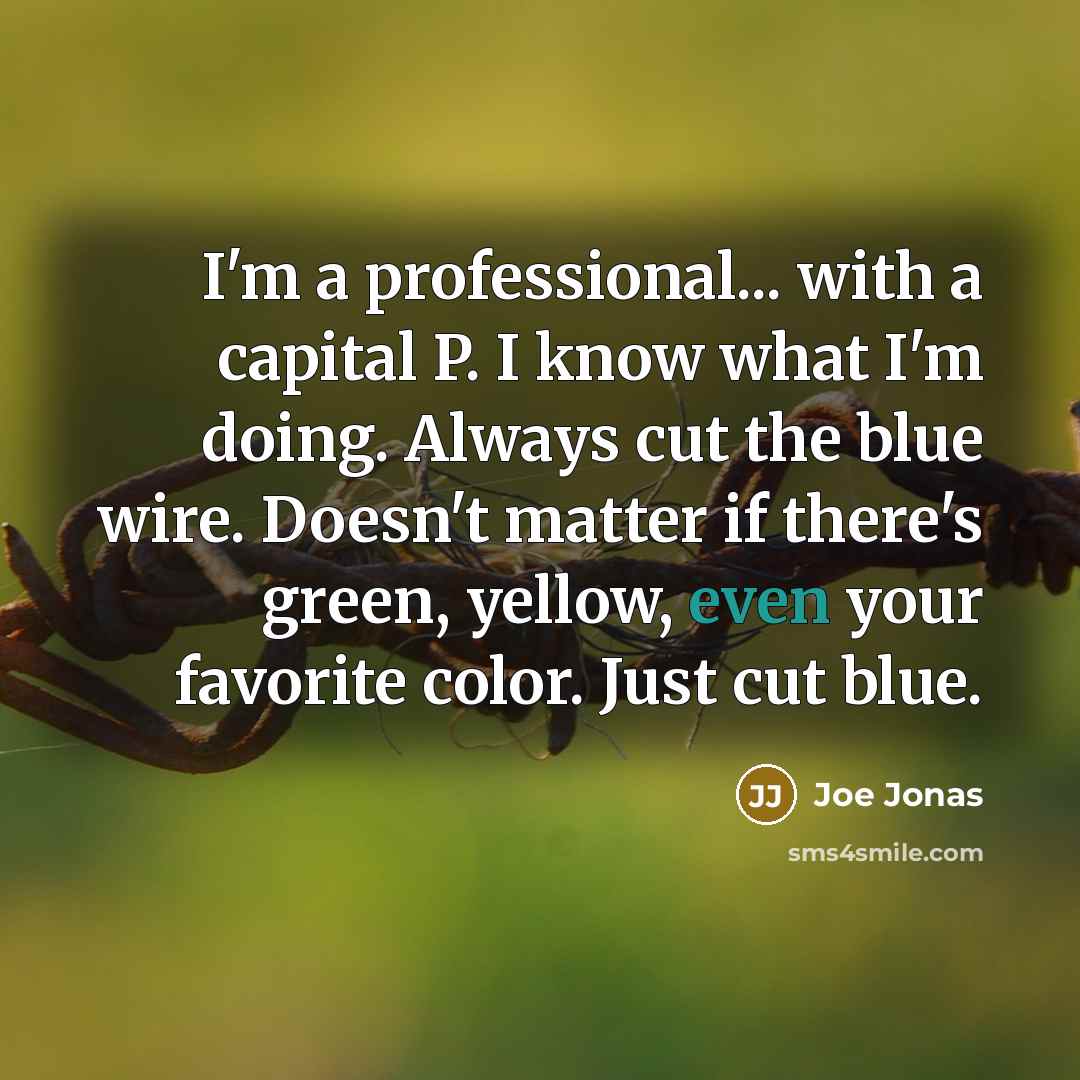 “I'm a professional... with a capital P. I know what…” quote by Joe Jonas