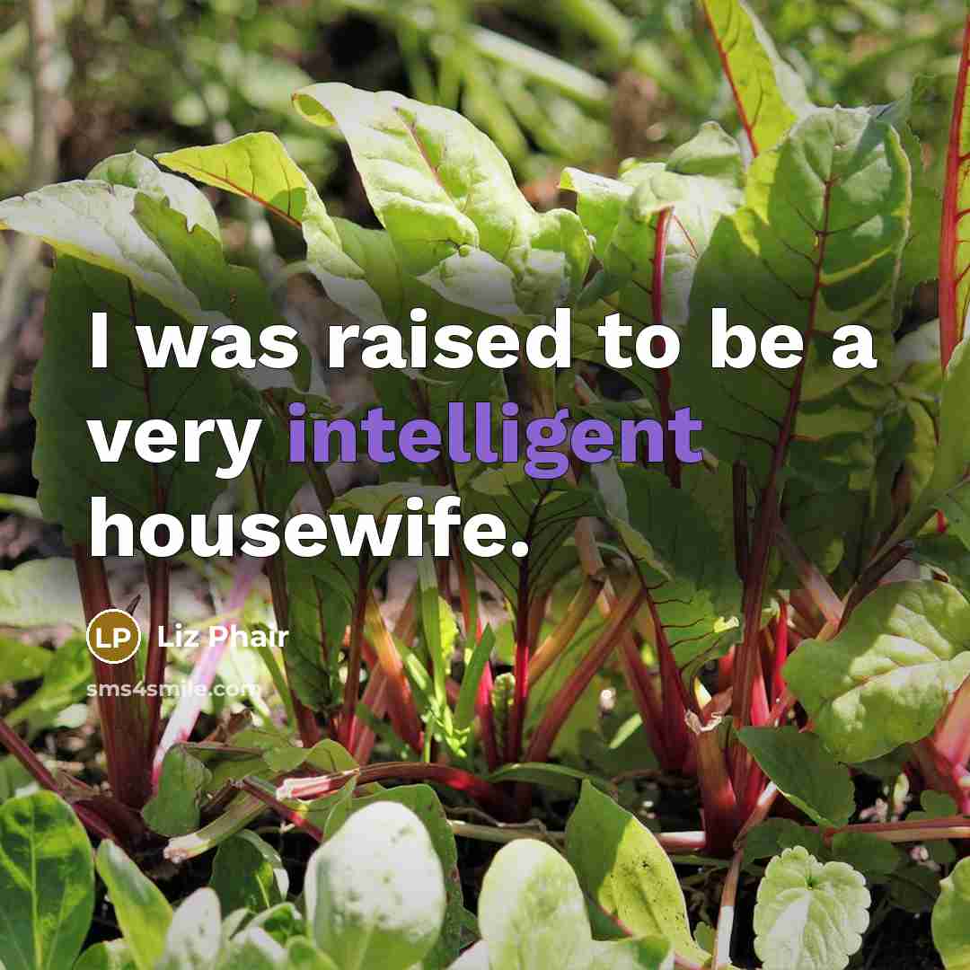 “I was raised to be a very intelligent housewife.…” quote by Liz Phair
