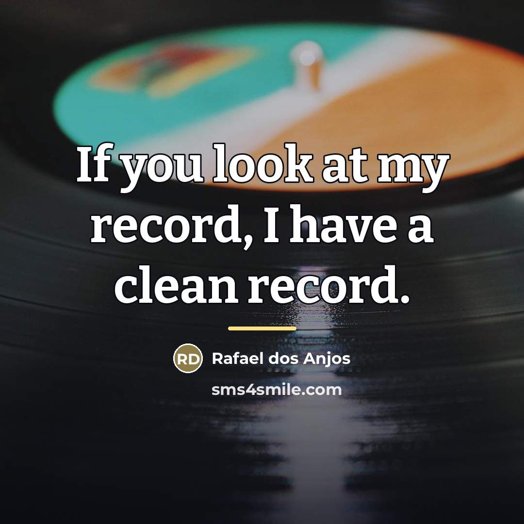 “If you look at my record, I have a clean…” quote by Rafael dos Anjos