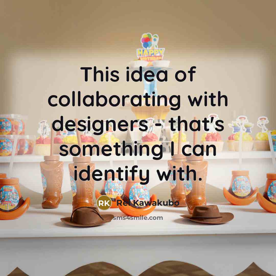 “This idea of collaborating with designers - that's something I…” quote by Rei Kawakubo