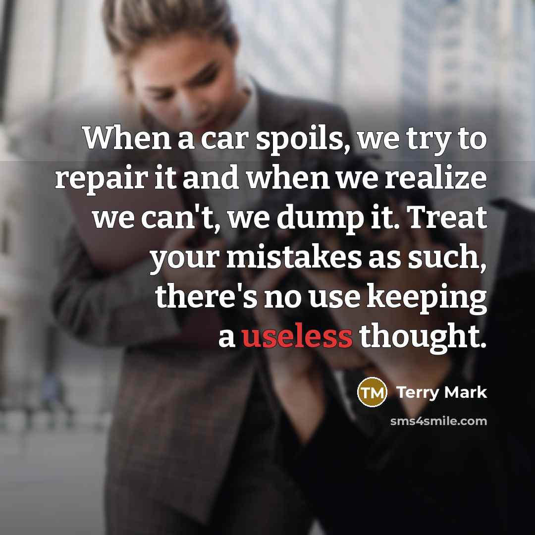 “When a car spoils, we try to repair it and…” quote by Terry Mark