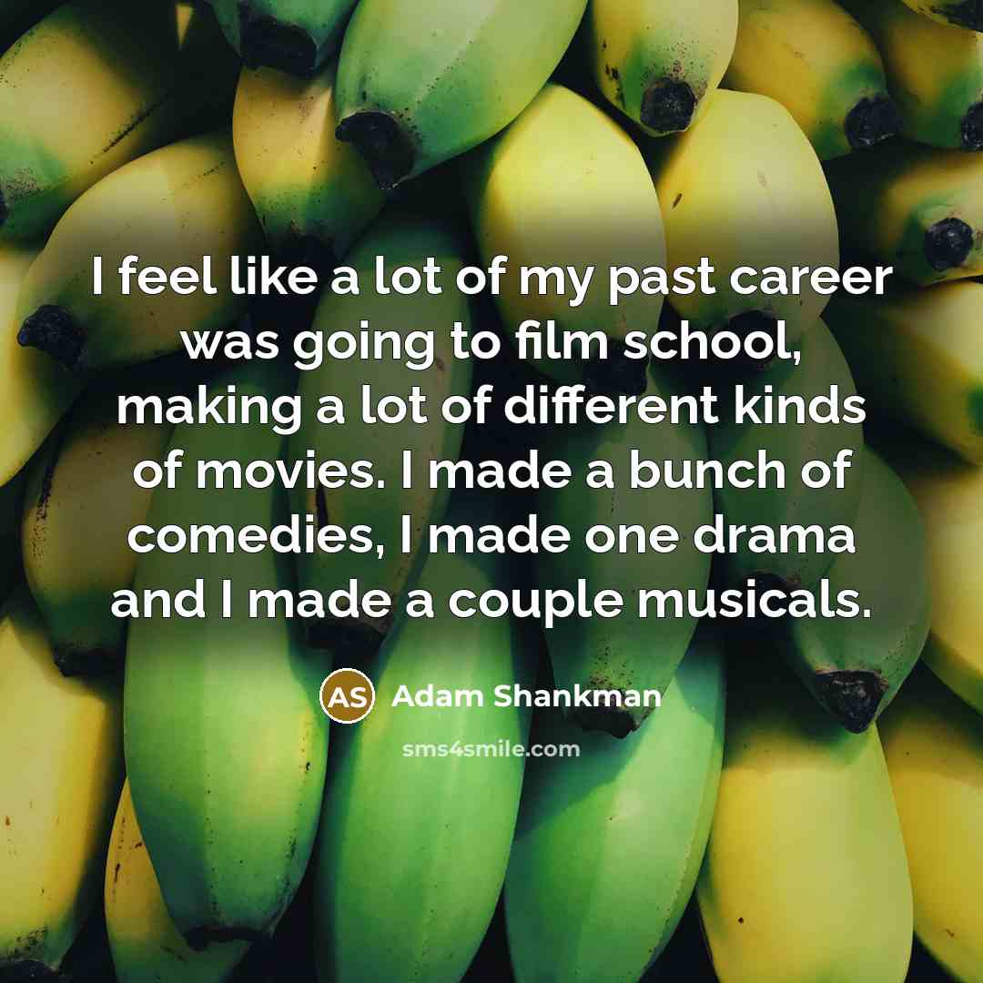 “I feel like a lot of my past career was…” quote by Adam Shankman