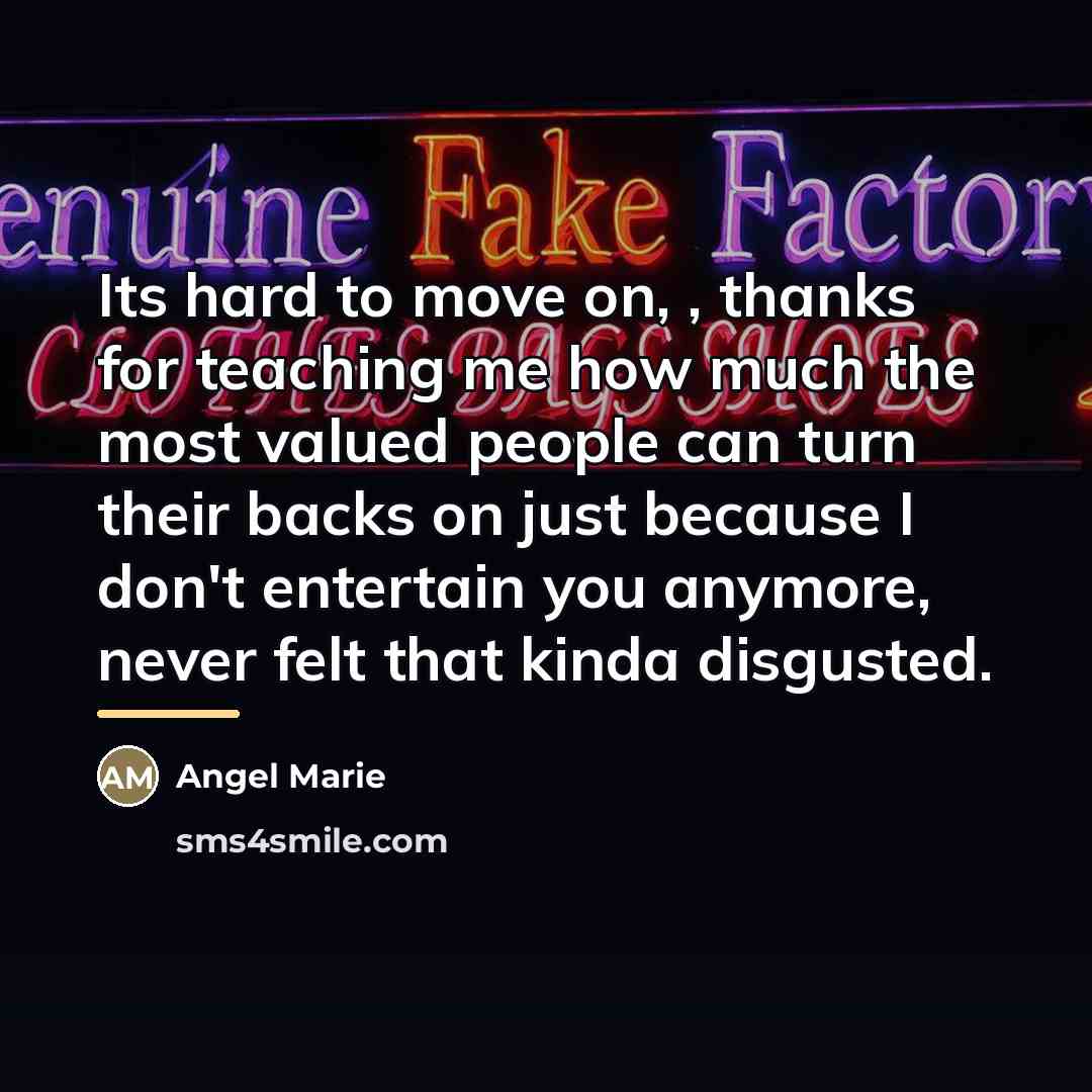 “Its hard to move on, , thanks for teaching me…” quote by Angel Marie
