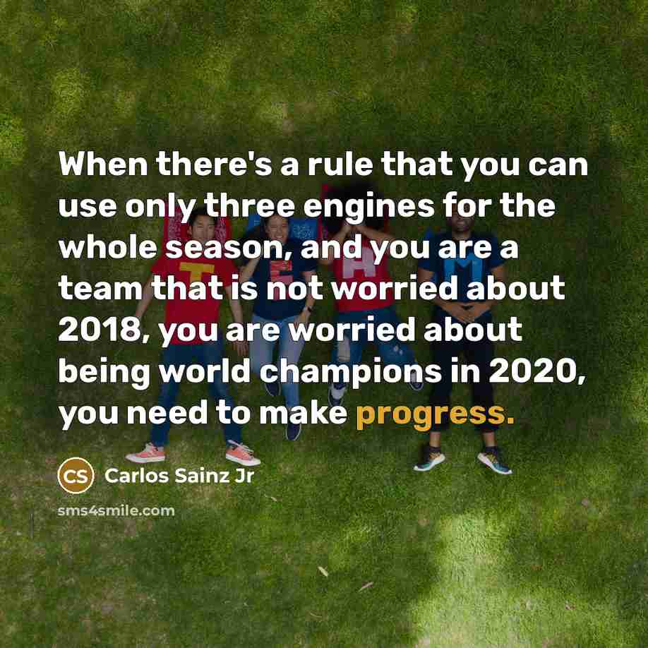 “When there's a rule that you can use only three…” quote by Carlos Sainz Jr
