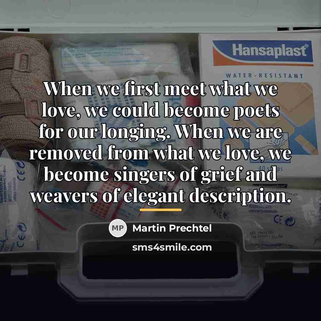 “When we first meet what we love, we could become…” quote by Martin Prechtel
