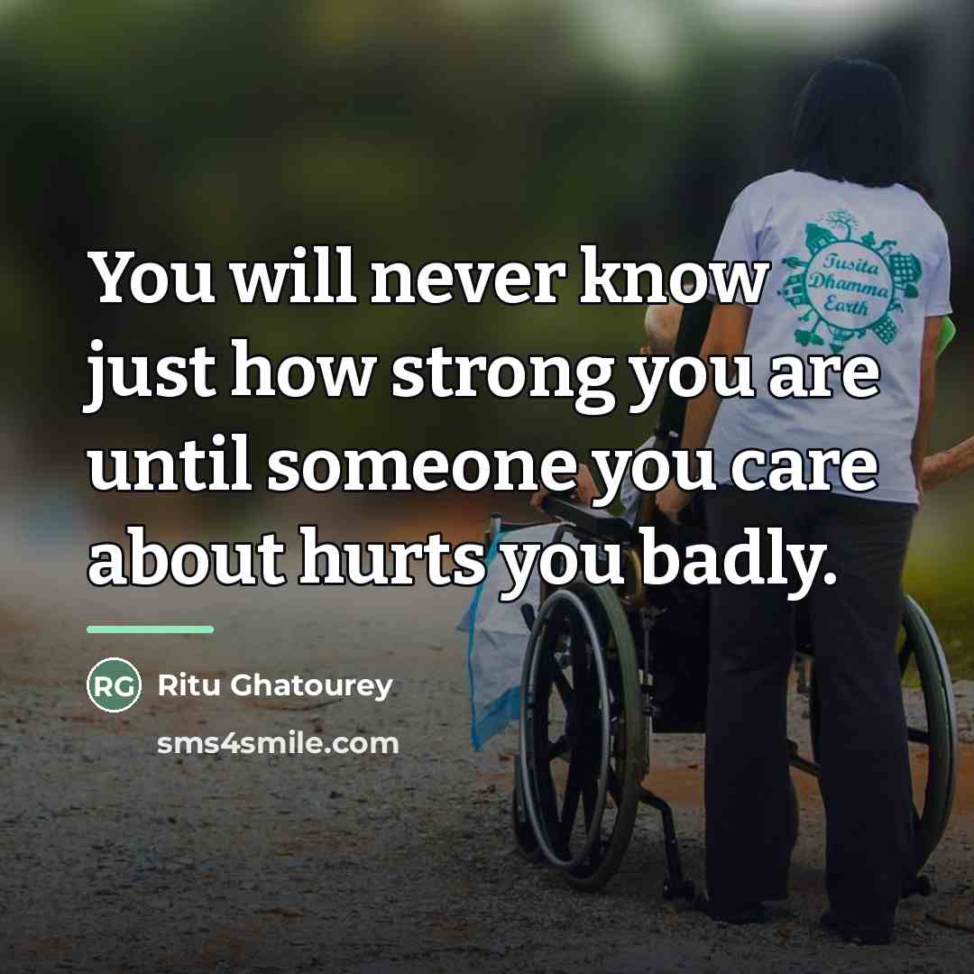 “You will never know just how strong you are until…” quote by Ritu Ghatourey