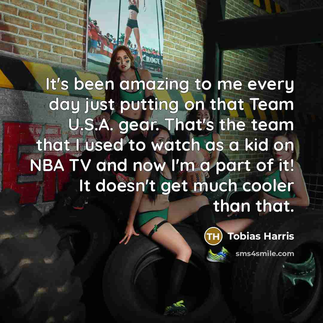 “It's been amazing to me every day just putting on…” quote by Tobias Harris