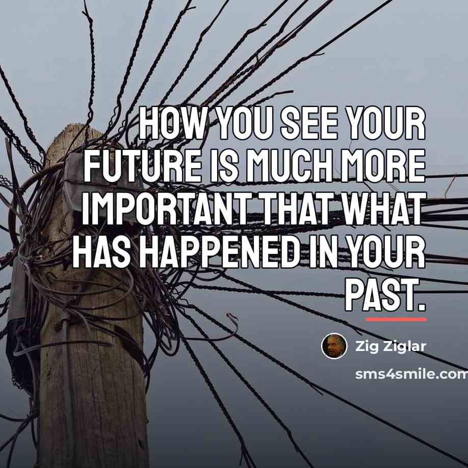 “How you see your future is much more important that…” quote by Zig Ziglar