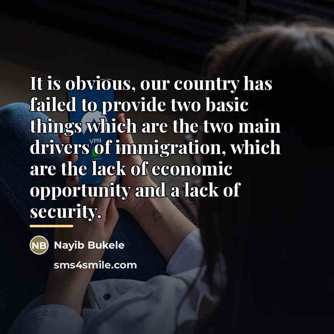 “It is obvious, our country has failed to provide two…” quote by Nayib Bukele