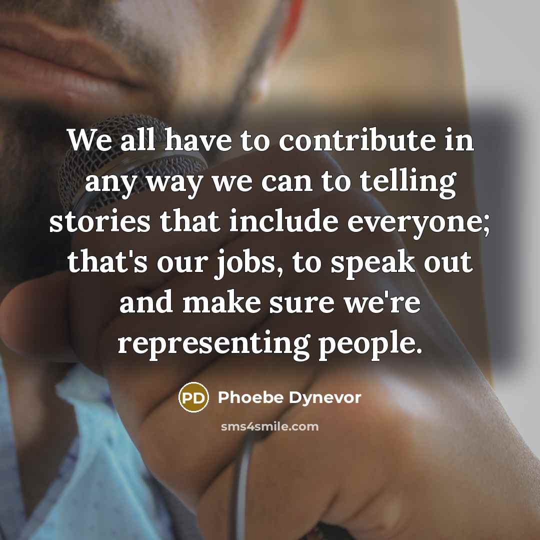 “We all have to contribute in any way we can…” quote by Phoebe Dynevor