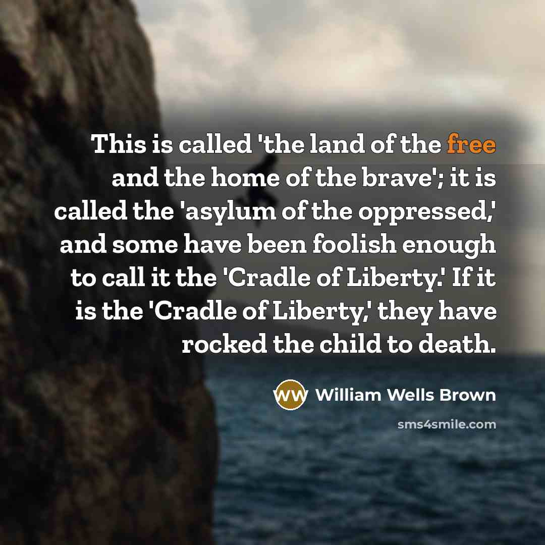 “This is called 'the land of the free and the…” quote by William Wells Brown