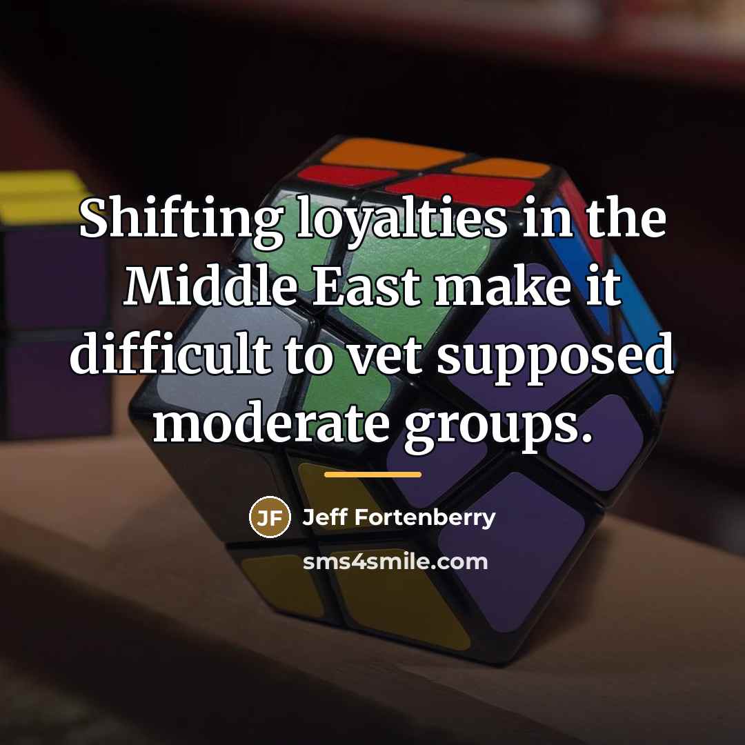 “Shifting loyalties in the Middle East make it difficult to…” quote by Jeff Fortenberry