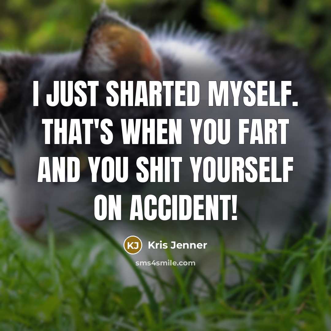 “I just sharted myself. That's when you fart and you shit yourself on accident!” quote by Kris Jenner