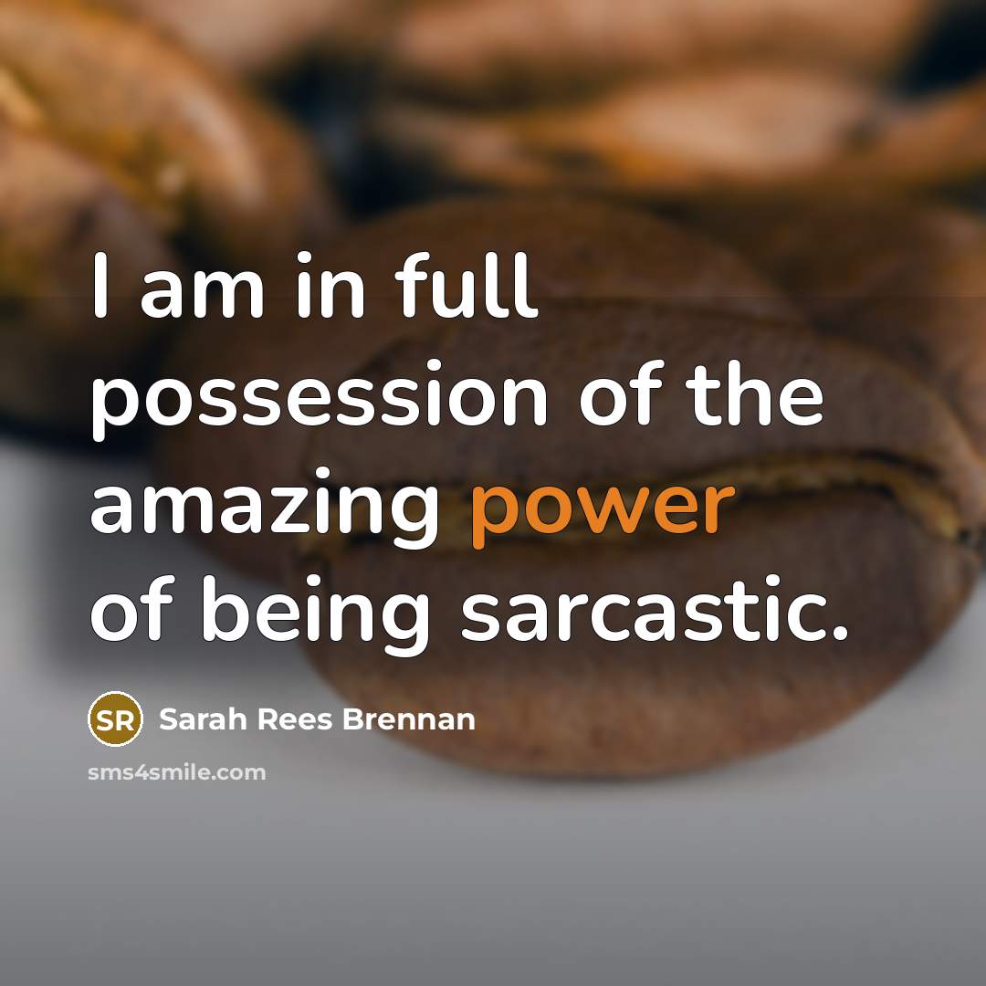 “I am in full possession of the amazing power of…” quote by Sarah Rees Brennan