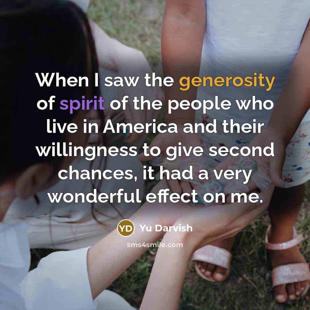 “When I saw the generosity of spirit of the people…” quote by Yu Darvish