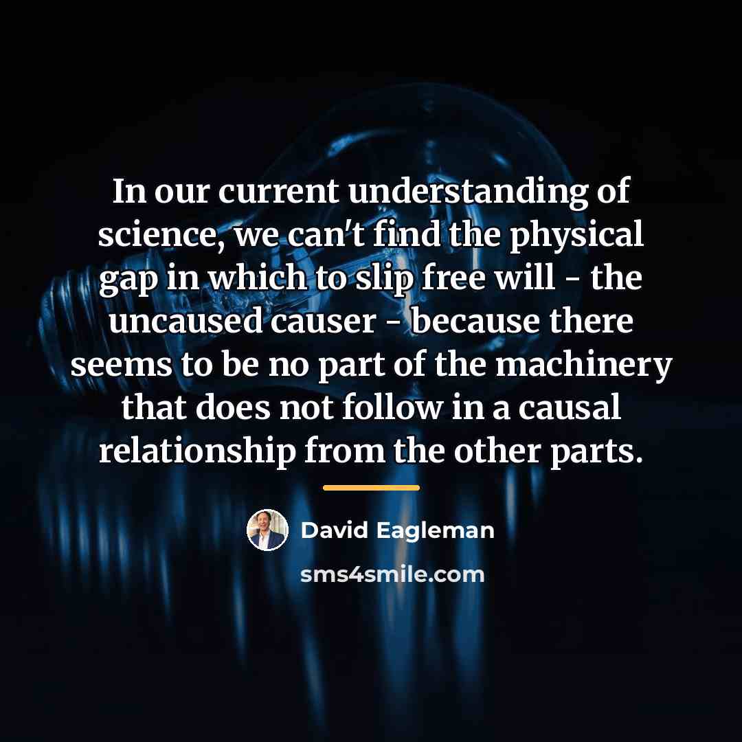 “In our current understanding of science, we can't find the…” quote by David Eagleman
