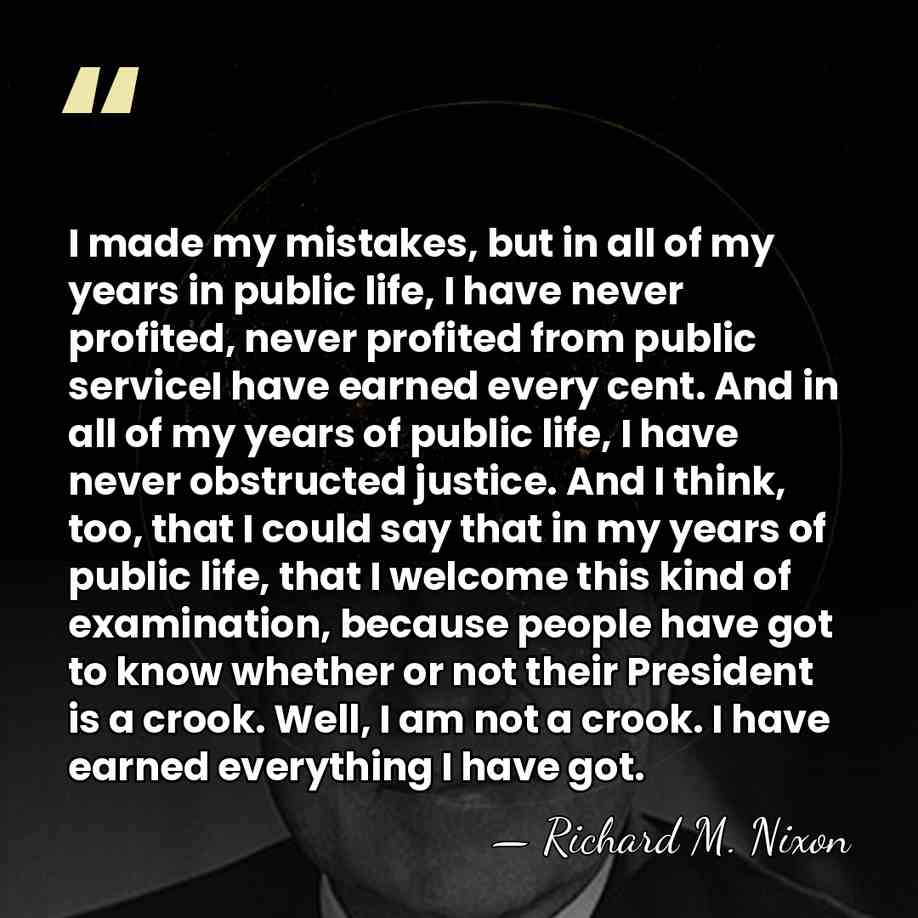 I made my mistakes, but in all of my years in public&hellip; - Richard M. Nixon