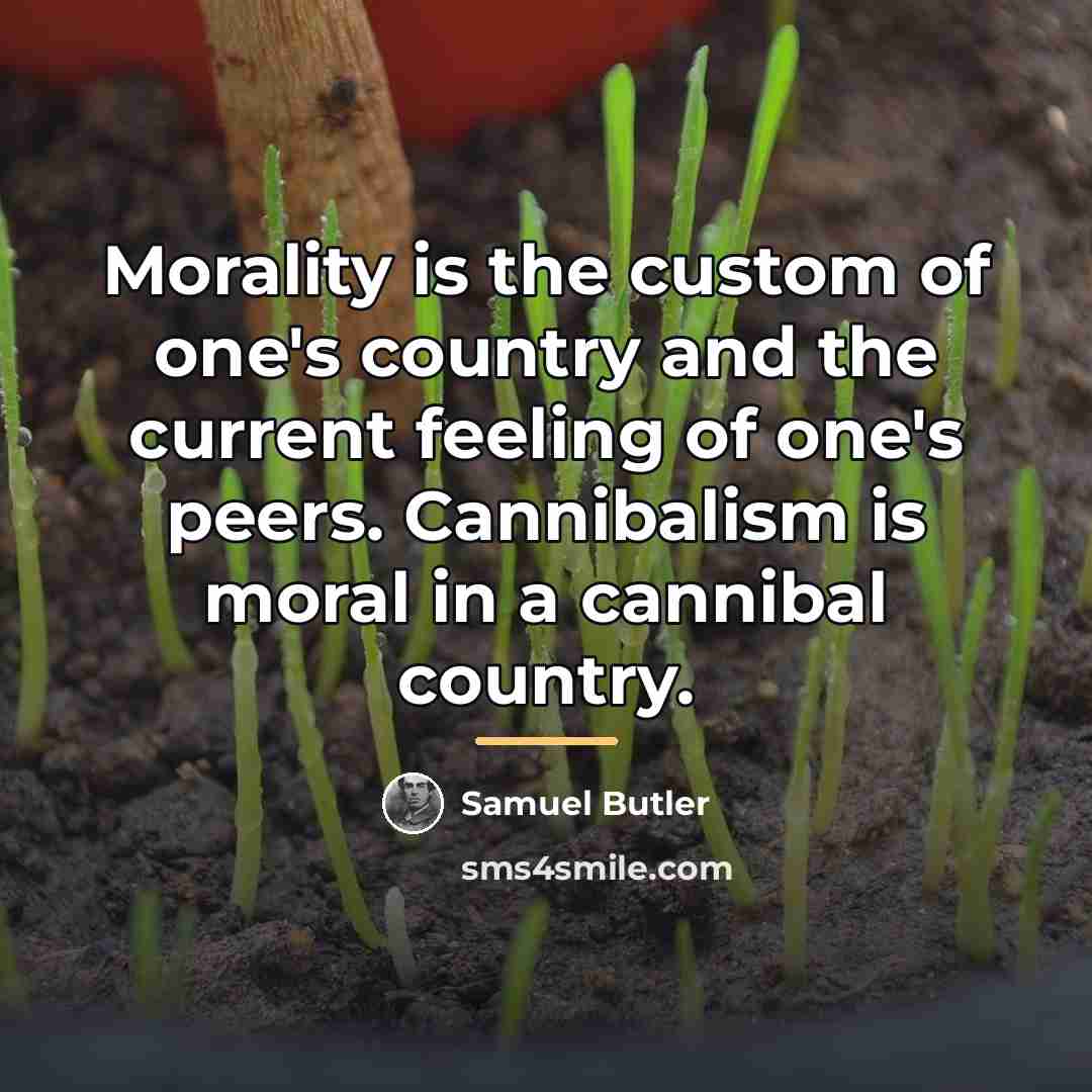 “Morality is the custom of one's country and the current…” quote by Samuel Butler