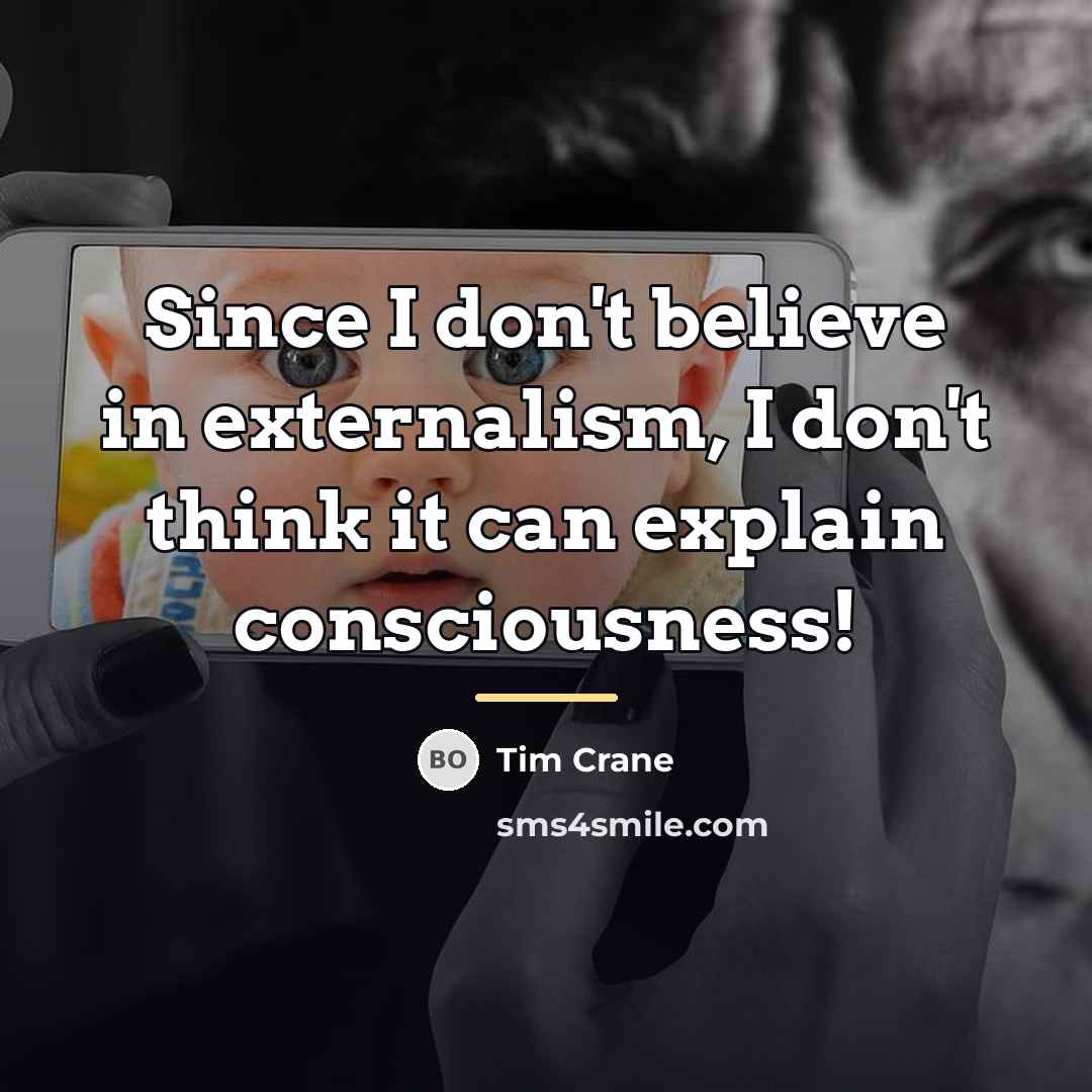 “Since I don't believe in externalism, I don't think it…” quote by Tim Crane